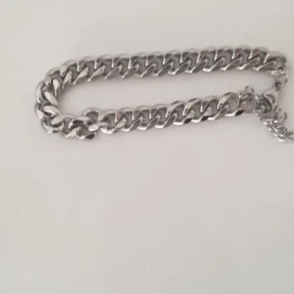 👍206👍 CUBAN STAINLESS STEEL CLASSIC UNISEX CHAIN BRACELET - Picture 8 of 13